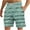 Green, variant on Jalioing Striped Beach Shorts for Men Casual Drawstring Elastic Waist Loose Shorts Summer Shorts with Pocket