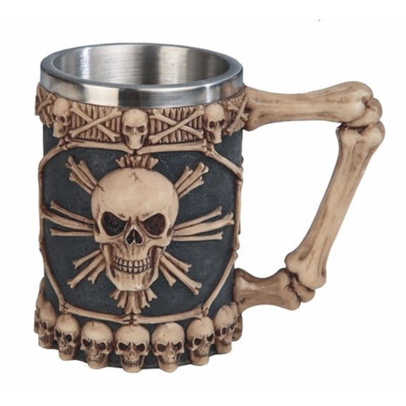 FC Design 5.5"H Medieval Skull Head Mug Skeleton Stainless Mug