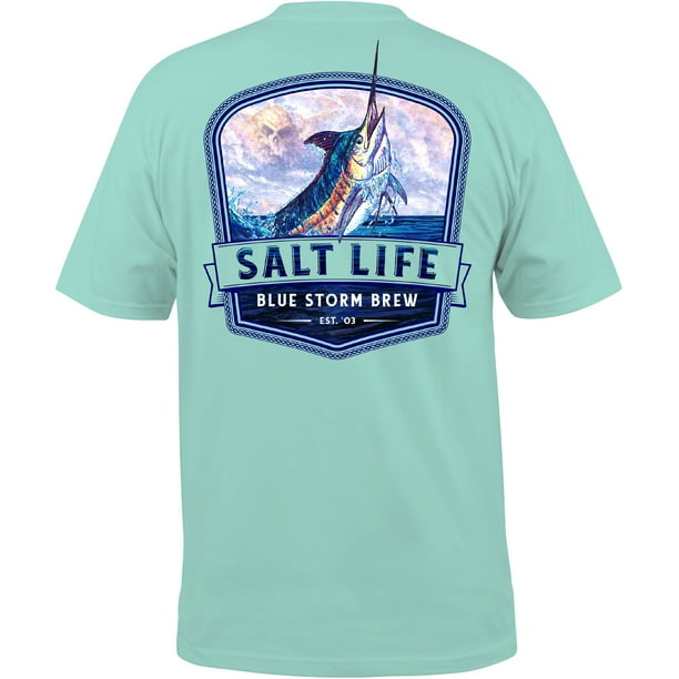 Salt Life Salt Life Men's Blue Storm Brew Pocket TShirt Walmart