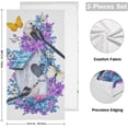thumbnail image 2 of Dreamtimes Spring Cute Birds House Hand Towels 2 PCS, Purple Flowers Kitchen Towel Ultra Soft and Highly Absorbent,Decorative Fingertip Face Towel for Bathroom Hotel, 28.3"x14.4", 2 of 6