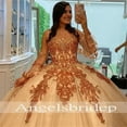 thumbnail image 2 of Fashion Sweetheart Quinceanera Dresses For 15 Party Fashion Detachable Sleeves Applique Formal Birthday Princess Gowns SKUSMK-off-White 2, 2 of 2