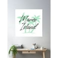 thumbnail image 2 of Florida Beach Names With Palm Trees - Marco Island Poster Wall Art, Modern Wall Decor, 30x30 UNFRAMED, 2 of 3