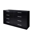 thumbnail image 4 of Hassch Dresser with 8 Drawers, Chest of Drawers, Clothing Storage Organizer for Bedroom, Living Room, Hallway, Black, 4 of 10