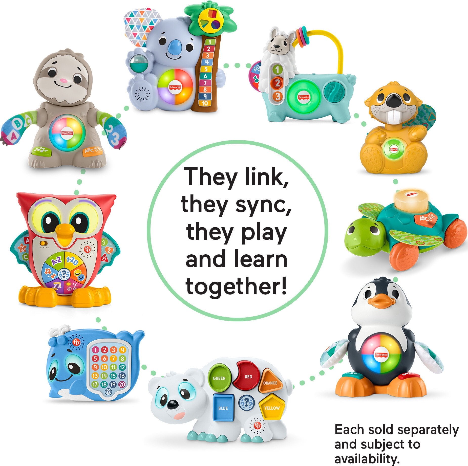 Fisher-Price Linkimals Counting & Colors Peacock Interactive Learning Toy for Infants & Toddlers