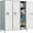Gray White, variant on STANI Metal Locker 3 Doors Employees Locker Storage Cabinet Locker School Hospital Gym Locker Requires Assembly