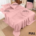 thumbnail image 2 of Juego de sábanas Utopia Bedding de microfibra totalmente cepillada, color rosa, 4 unidades, 2 of 7