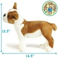 thumbnail image 3 of Bobby The Boston Terrier Boxer - 14.5 Inch Large Dog Stuffed Animal Plush - by TigerHart Toys, 3 of 6