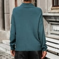 thumbnail image 4 of ShomPort Fall Sweater for Women Casual Long Sleeve Turtleneck Sweaters Fringe Front Pullover, 4 of 8