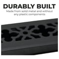 thumbnail image 2 of PaFagwy Contemporary Gothic Vent Cover, Solid Cast Aluminum Interior, Controls Air Flow, 6 x 10 inches (Overall Face: 7.25 x 11.5 inches), Matte Black, 2 of 7