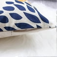thumbnail image 5 of Juego de 4 fundas de cojín decorativas de lino amarillo y azul de 18 x 18 pulgadas con diseño floral y hojas, fundas de almohada cuadradas., 5 of 5