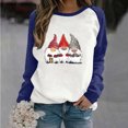 thumbnail image 1 of Qiopertar Femmes Décontracté Manches Longues Col Rond Hauts Chemises Amples Blouse Imprimé Graphique Chandail en Molleton Offres de la Semaine Liquidation à Moins de 5$ jusqu'à 90 % de Réduction, 1 of 4