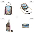 thumbnail image 4 of YAZAOO Cross Body Fashion Shoulder Waist Purse Bags Scenic Coastal Village Painting Pocket Handbags, 4 of 7