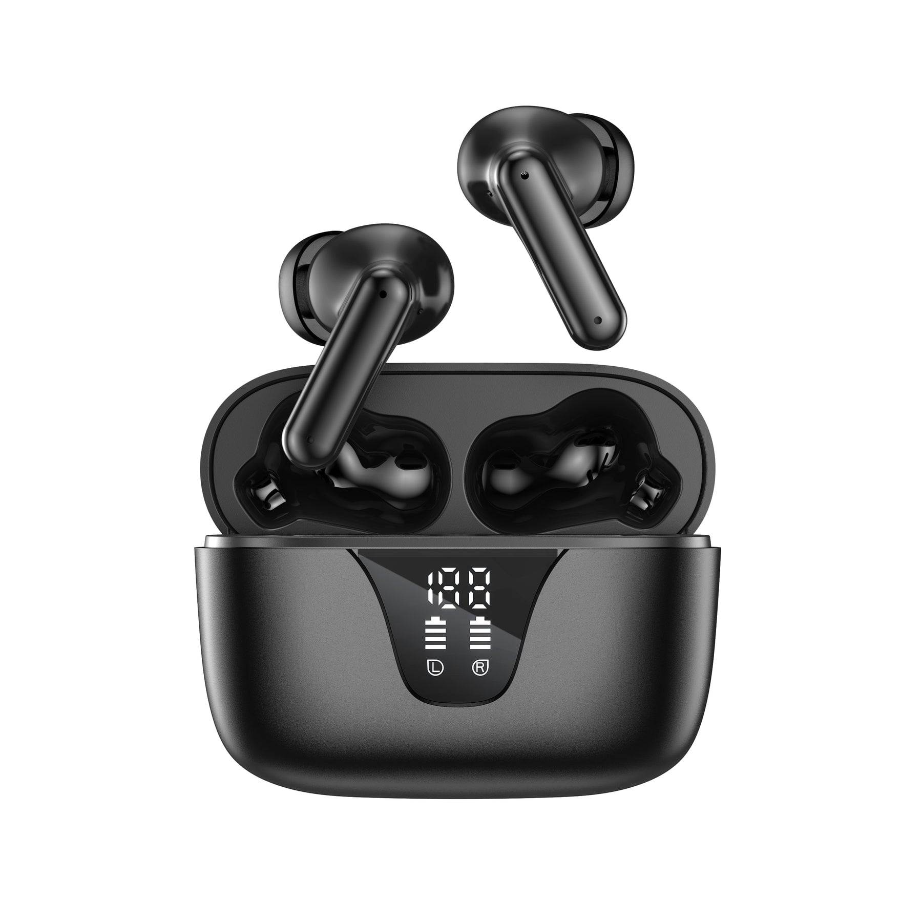 Teetheory Wireless Earbuds, Bluetooth 5.3 Headphones with 50H Playtime, LED Digital Display, HiFi Stereo Earphones with Touch Control for Calls, Sports