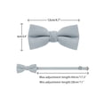 thumbnail image 3 of INSPIRE CHIC Conjunto de Pañuelo de Bolsillo para Hombre Corbata Sólida Corbatas de Pajarita Pre-atadas Conjunto de Invierno Fiesta Gris, 3 of 6