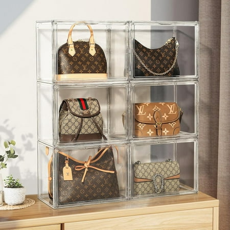 Colourtree 11.81'' H X 15.75'' W X 9.84'' D Clear Handbag Storage Organizer with Sturdy Structure 1 Pack