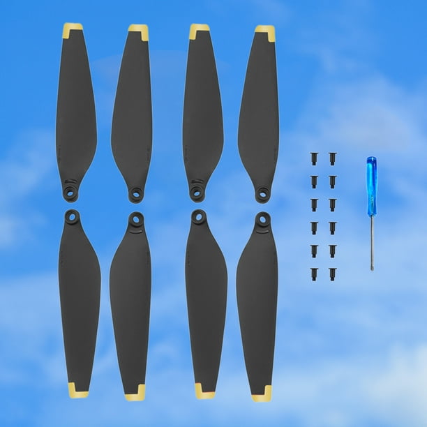 2 pares Drone Props Blades PC Hélices Reemplazo para DJI Mini 3 (Oro)
