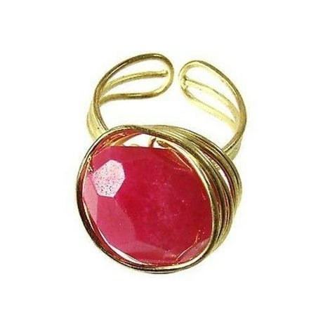 - Agate Chunk Statement Ring in Berry