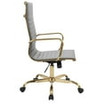 thumbnail image 3 of Scranton & Co High-Back Faux Leather Office Chair With Gold Frame in Gray, 3 of 6
