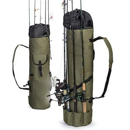 Besti Fishing Rod Organizer Bag (Portable) Shoulder Carry Home and Travel Storage | Professional Reel Tackle and Equipment Organization | Heavy-Duty Water-Resistant