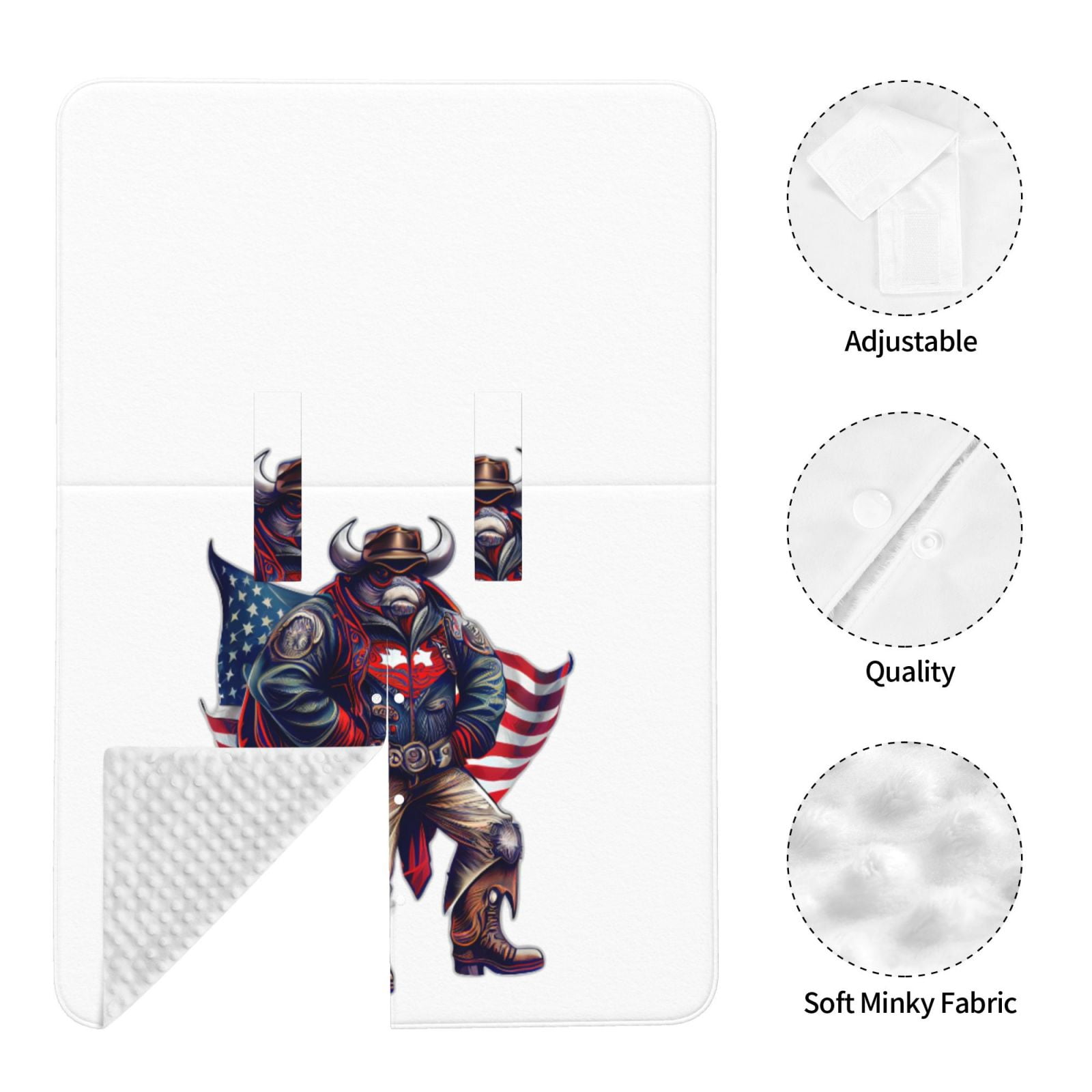 Car Seat Cover Baby - Cool Patriotic Buffalo Cowboy Breathable Infant Car Seat Cover for Baby Carseat, Lightweight Comfort Baby Essentials Must Haves Newborn Stuff for Girl Boy
