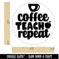 thumbnail image 2 of Coffee Teach Repeat Teacher Rubber Stamp for Scrapbooking Crafting Stamping - Medium 1 Inch, 2 of 7