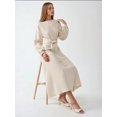 thumbnail image 2 of Textured Crew Neck Maxi Dress, 2 of 6