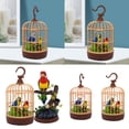 thumbnail image 2 of Operated Singing Bird Realistic Birdcage Toy Natural Sound Interactive Bird Cage Toy with Sound Light, 2 of 9
