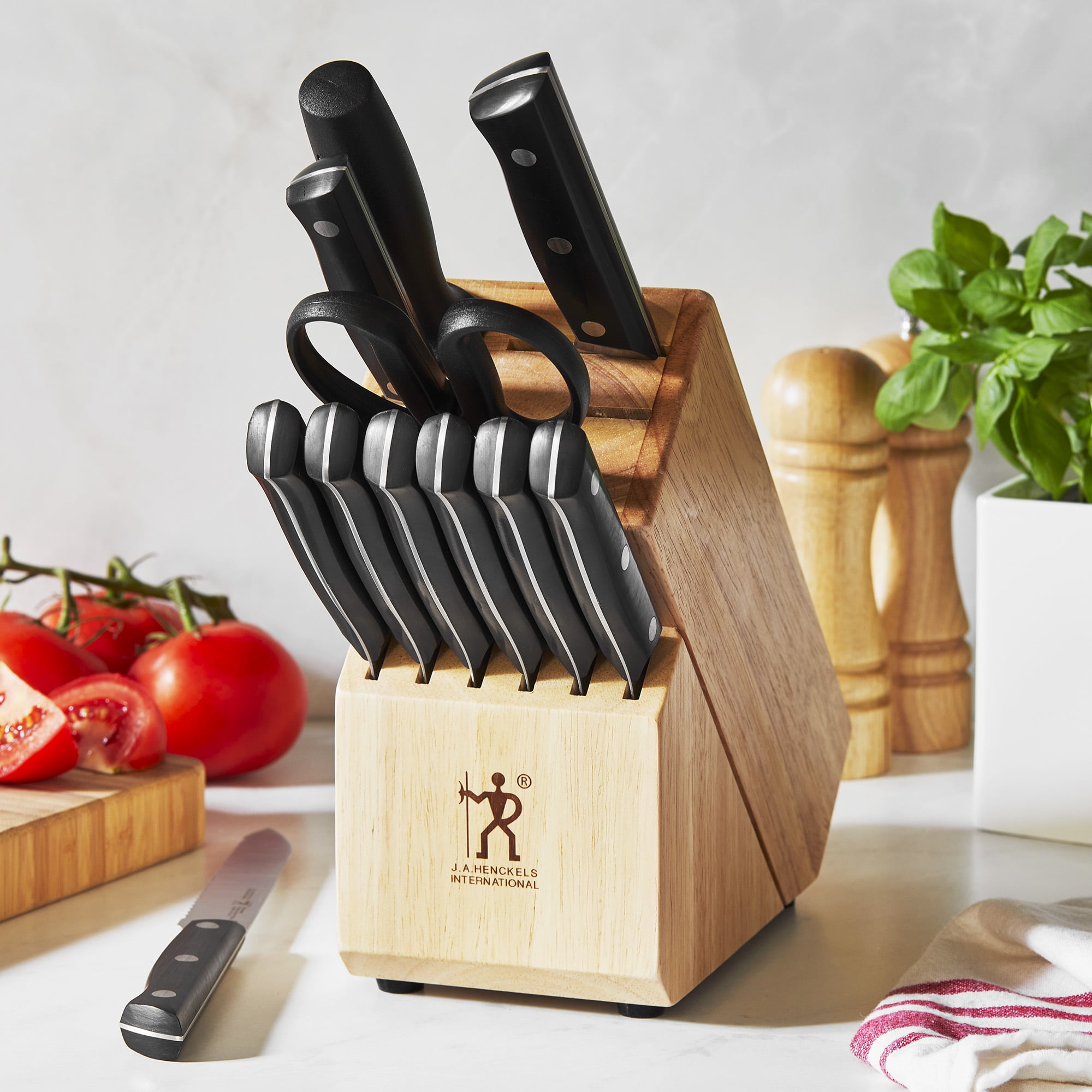 Kitchen Seven Knife Block Magnetic Knife Holder with 18 Powerful Magnetic  Boards, 100% Pure Bamboo Large Capacity Knife Organizer Block, Double Side
