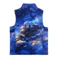 thumbnail image 5 of Uorisanigo Girls Boys Zippered Vest Puffy Fuzzy Jacket Full Zipper Sleeveless Blue Galaxy Train Jackets Fashion Fall Winter Clothes Cozy Waistcoat Outwear for Toddler & Kids, 5 of 7