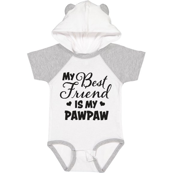 Inktastic My Best Friend is My Pawpaw with Hearts Boys or Girls Baby Bodysuit