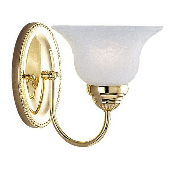 1 Light Bathroom Light in Traditional Style 7 inches Wide By 8 inches High-Polished Brass Finish Bailey Street Home 218-Bel-1653349