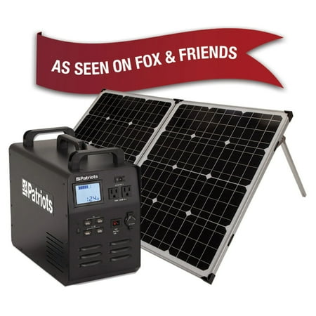 

Patriot Power Generator - Fume-FREE Silent & Safe Lithium-Iron-Phosphate Battery - 100-Watt Solar Panel Included- Reliable Power Source During An Outage - Quiet And Portable - 2 500 + Lifecycles