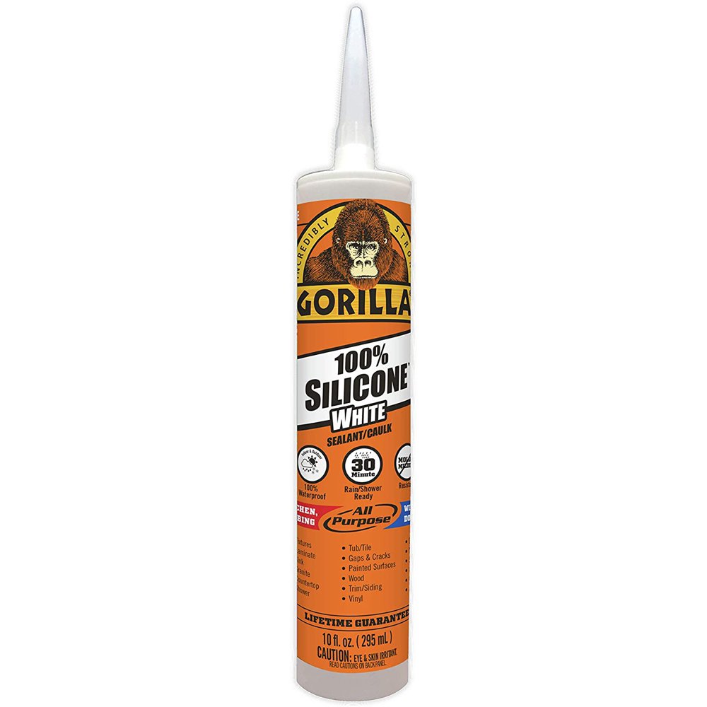 Gorilla 8060002 100 Silicone Sealant Caulk White 10 oz.