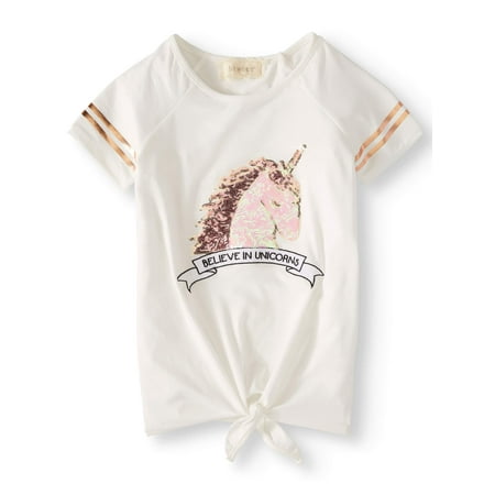- Believe in Unicorns Varsity Tee (Big Girls)