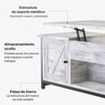 thumbnail image 5 of Mesa De Centro De Madera Rustica Elevable 2 Cajones Y Puerta, 5 of 5
