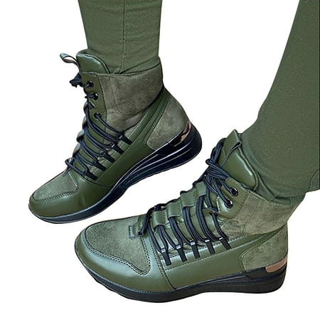 

AXXD Low-heeled Ankle Boots Knee-High Slouch Teacher Boots For Women Snow Boots Fall Autumn Womens Fall Shoes Shoes For Clearence