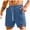 Blue, variant on Viikei Men's Shorts for Comfortable Daily Wear,Men's Summer Solid Color Straight Leg Shorts Cropped Shorts Casual Sports Shorts Green S