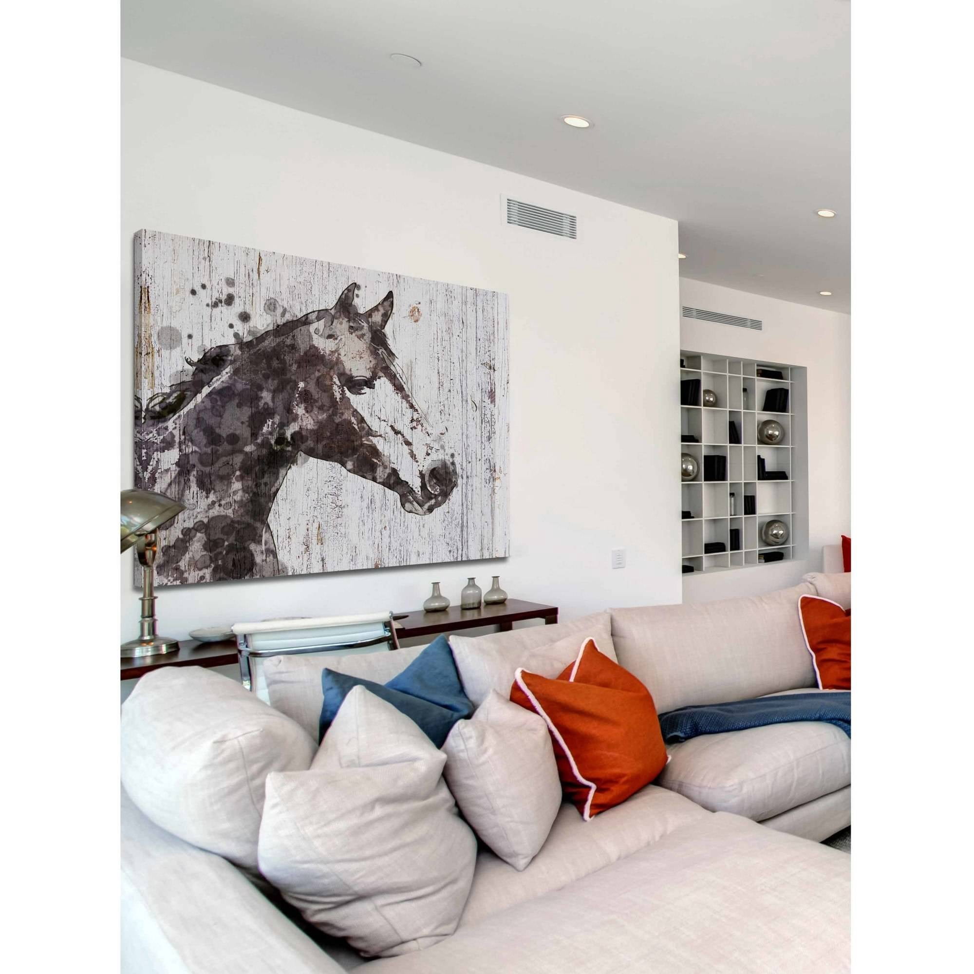 Marmont Hill "Skylar Horse" by Irena Orlov Painting Print on Wrapped Canvas