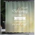 thumbnail image 4 of Ambesonne Saying Shower Curtain, Yellow Letters, 69"Wx70"L, Teal Yellow, 4 of 5
