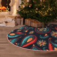 thumbnail image 4 of Salouo Paisley1 Christmas Tree Skirt 36" Farmhouse Christmas Decorations Snowman Xmas Tree Skirt Tree Mat for Holiday Party Decor, 4 of 8