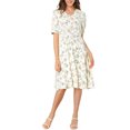 thumbnail image 2 of MODA NOVA Junior's Doll Collar A-Line Chiffon Floral Midi Dress, 2 of 5