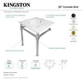 thumbnail image 4 of Kingston Brass KVPB25224Q1 Monarch 25" Ceramic Console Sink with Stainless Steel Legs (4-Inch, 3-Hole), White/Polished Chrome, 4 of 5