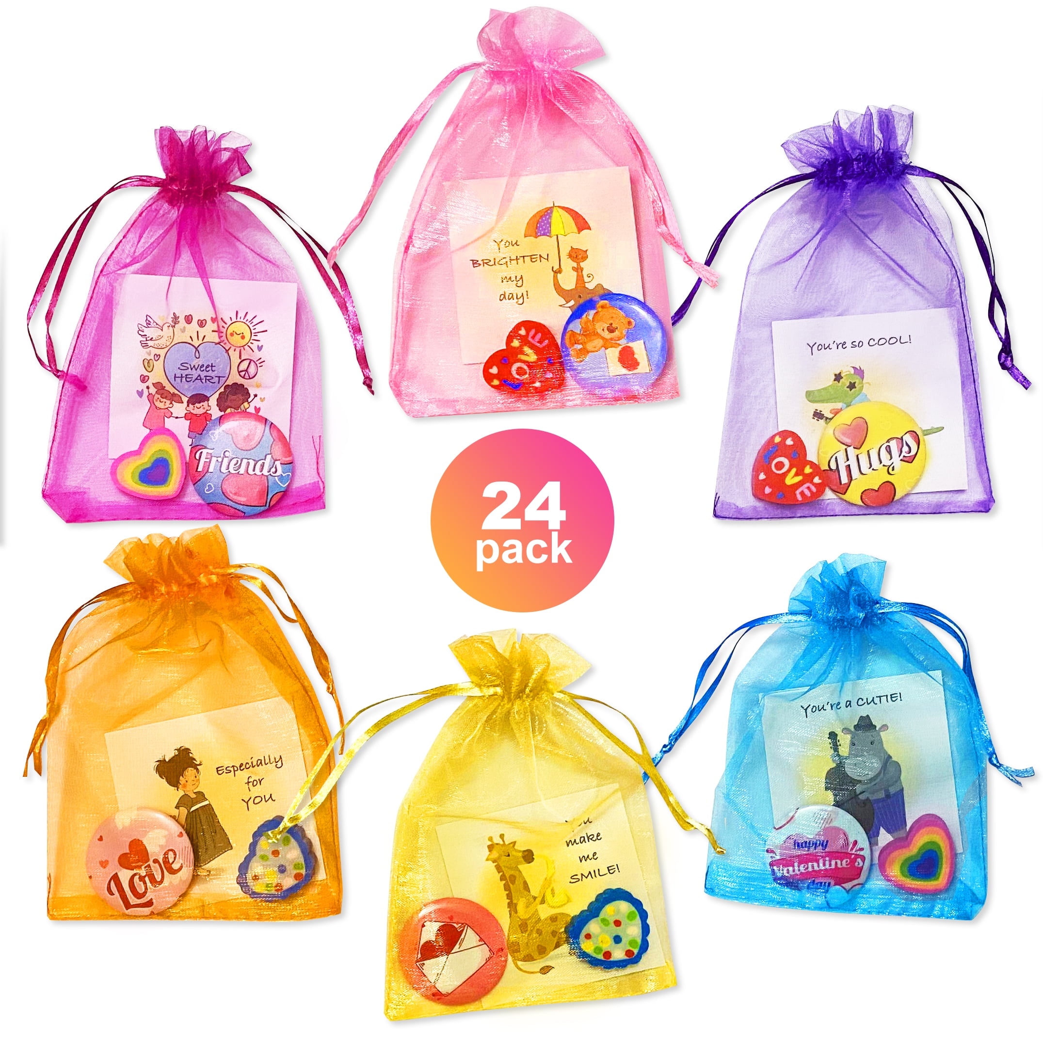 ASONA 28 Packs Valentines Day Gifts for Kids, Exchange Gifts for Classroom  School, Non-Candy Valentines Treat Good Bag Filles Party Favors Set