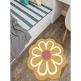 thumbnail image 5 of JilgTeok Flower Shaped Rug, Cute Daisy Rug, Flower Bath Rugs, Round Carpet, Non Slip Water Absorbent Bathroom Mat, Soft Machine Wash Rug Mat for Bedroom Kitchen Bathroom Toilet Floors(23.62*23.62in), 5 of 6