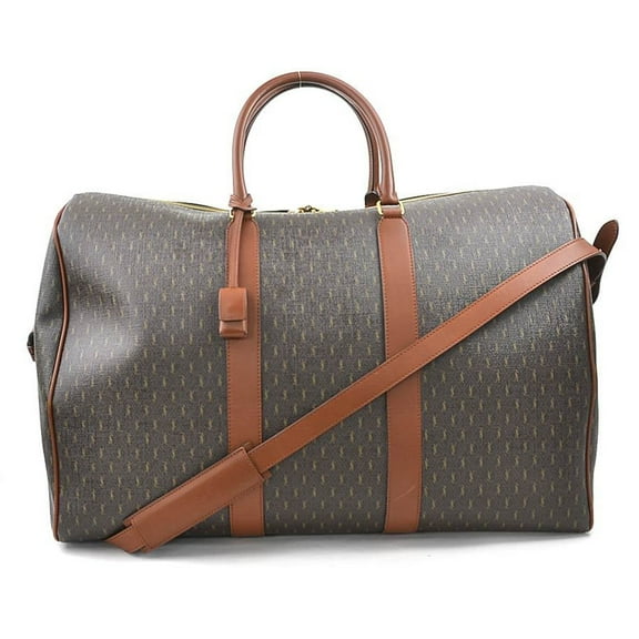 Pre-Owned Saint Laurent Boston bag, coated canvas, leather, brown, for men and women, 582141,...