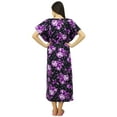 thumbnail image 4 of Bimba Maternity Floral Print Caftan Cotton Maxi Kaftan Nursing Night Gown, 4 of 7
