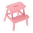 thumbnail image 4 of Dollhouse Wooden Step Stools Chair Model Decoration Accessory Mini Furniture Pink, 4 of 8