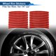 thumbnail image 2 of 20 Pcs Calcomanías para Llantas en Arco, Cintas Decorativas para Llantas de Automóvil para 14-22" Rojo Reflectante PET, 2 of 6