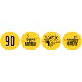thumbnail image 1 of Darling Souvenir 190 Pcs Naughty Ninety Birthday Theme Stickers chocolate Labels-Yellow, 1 of 1