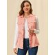thumbnail image 3 of Chaleco Tipo Anorak Estilo Cargo Ligero Con Cordón Para Mujer Rosa M, 3 of 6